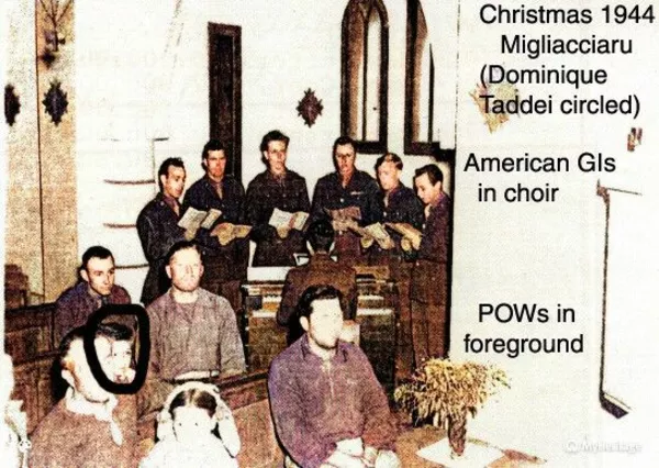 The church in the Village of Migliacciaru, Corsica in the 1950s.