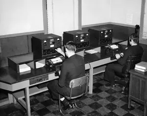 Equipment in Main Radio Room in Transmitter Building November 11, 1944