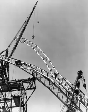 First Steel For Hangar 1 July 9, 1942