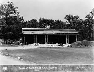 Garage near CPO quarters June 25, 1943