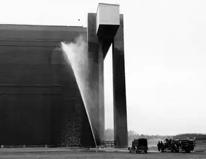 High pressure fire main test at Hangar 2 March 29, 1944