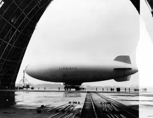 Moored blimp November 3, 1942