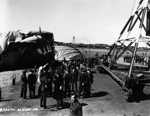 Wreckage of K-9 on Canadian Airfield October 2, 1945