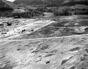 Aerial view of construction